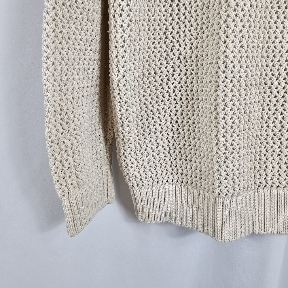 Aritzia Open-Weave Crewneck Sweater in Cream - Picture 7 of 10